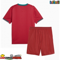 Camisa de Futebol Portugal Equipamento Principal Infantil Mundo 2026 Manga Curta (+ Calças curtas)